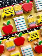 Load image into Gallery viewer, Back to School mini sugar cookies - two dozen (24)