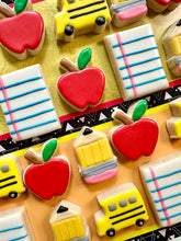 Load image into Gallery viewer, Back to School mini sugar cookies - two dozen (24)