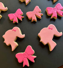 Load image into Gallery viewer, Barbies and bows sugar cookies - one dozen