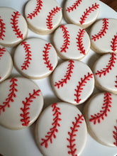 Load image into Gallery viewer, Baseball sugar cookies - one dozen