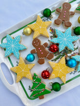 Load image into Gallery viewer, Christmas sugar cookie mix - Christmas trees, stars, snowflakes, and gingerbread men - one dozen