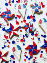 Load image into Gallery viewer, Memorial Day/Fourth of July sugar cookie mix - one dozen