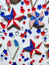 Load image into Gallery viewer, Memorial Day/Fourth of July sugar cookie mix - one dozen