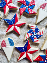 Load image into Gallery viewer, Memorial Day/Fourth of July sugar cookie mix - one dozen