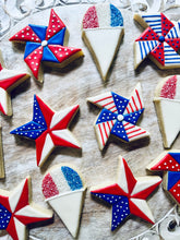 Load image into Gallery viewer, Memorial Day/Fourth of July sugar cookie mix - one dozen