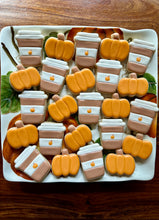 Load image into Gallery viewer, Pumpkin and latte mini sugar cookies - two dozen (24)
