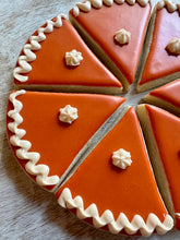 Load image into Gallery viewer, Thanksgiving pumpkin pie sugar cookies - one dozen