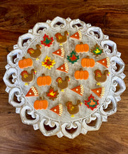 Load image into Gallery viewer, Thanksgiving mini sugar cookies - two dozen (plus 2 bonus cookies)