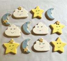 Load image into Gallery viewer, Twinkle twinkle little star baby shower cookies - one dozen