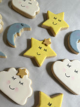 Load image into Gallery viewer, Twinkle twinkle little star baby shower cookies - one dozen