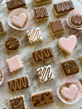 Load image into Gallery viewer, Box of chocolates mini sugar cookies - two dozen