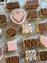 Load image into Gallery viewer, Box of chocolates mini sugar cookies - two dozen