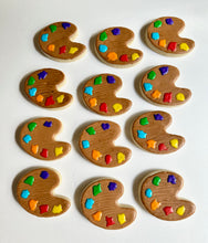 Load image into Gallery viewer, Wood grain paint palette sugar cookies - one dozen