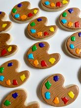 Load image into Gallery viewer, Wood grain paint palette sugar cookies - one dozen
