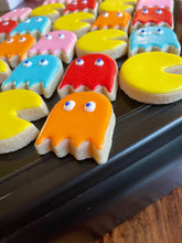 Load image into Gallery viewer, Pac-Man sugar cookies (mini) - two dozen (24)