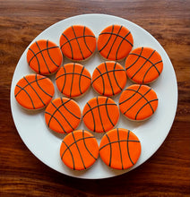 Load image into Gallery viewer, Basketball sugar cookies - one dozen