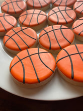 Load image into Gallery viewer, Basketball sugar cookies - one dozen