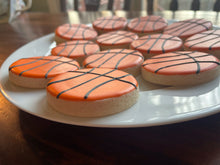Load image into Gallery viewer, Basketball sugar cookies - one dozen