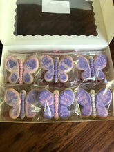 Load image into Gallery viewer, Butterfly sugar cookies (pastel) - one dozen