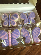 Load image into Gallery viewer, Butterfly sugar cookies (pastel) - one dozen