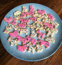 Load image into Gallery viewer, Iced animal sugar cookies (mini) - 36