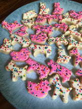 Load image into Gallery viewer, Iced animal sugar cookies (mini) - 36