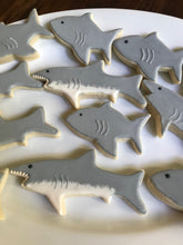 Load image into Gallery viewer, Shark sugar cookies - one dozen
