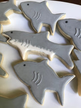 Load image into Gallery viewer, Shark sugar cookies - one dozen