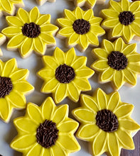Load image into Gallery viewer, Sunflower sugar cookies - one dozen