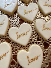 Load image into Gallery viewer, Wedding/engagement/love sugar cookies - one dozen