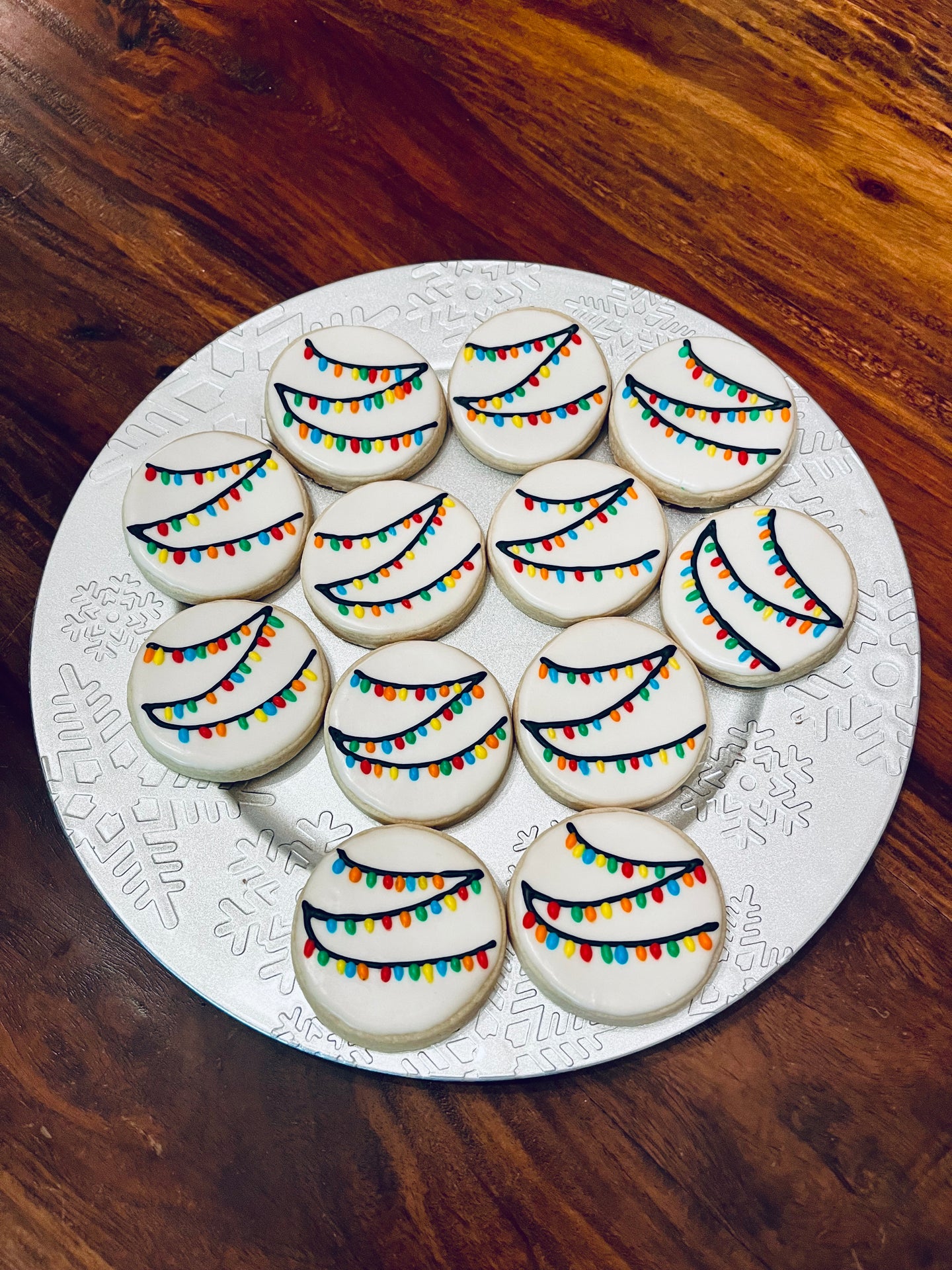 Christmas sugar cookies - Christmas lights