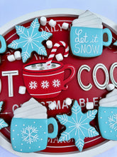 Load image into Gallery viewer, Hot cocoa and snowflakes sugar cookies - one dozen
