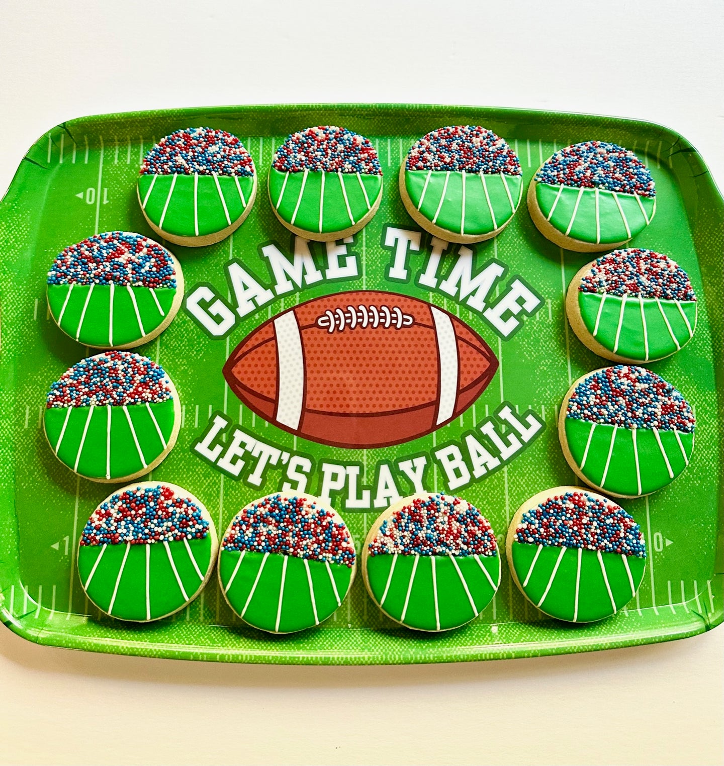 Ole Miss football stadium sugar cookies - one  dozen