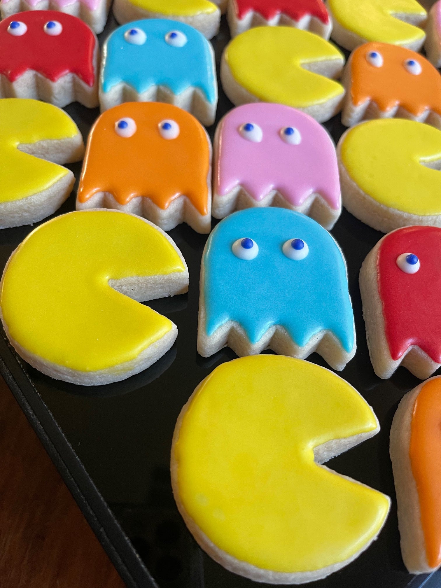 Pac-Man sugar cookies (mini) - two dozen (24) – Bo's Bake Shop