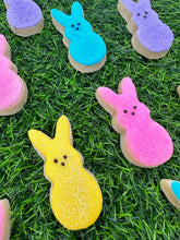 Load image into Gallery viewer, Peeps sugar cookies (mini) - two dozen
